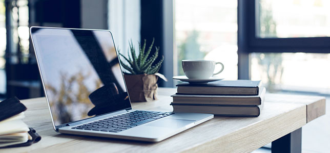 laptop on desk